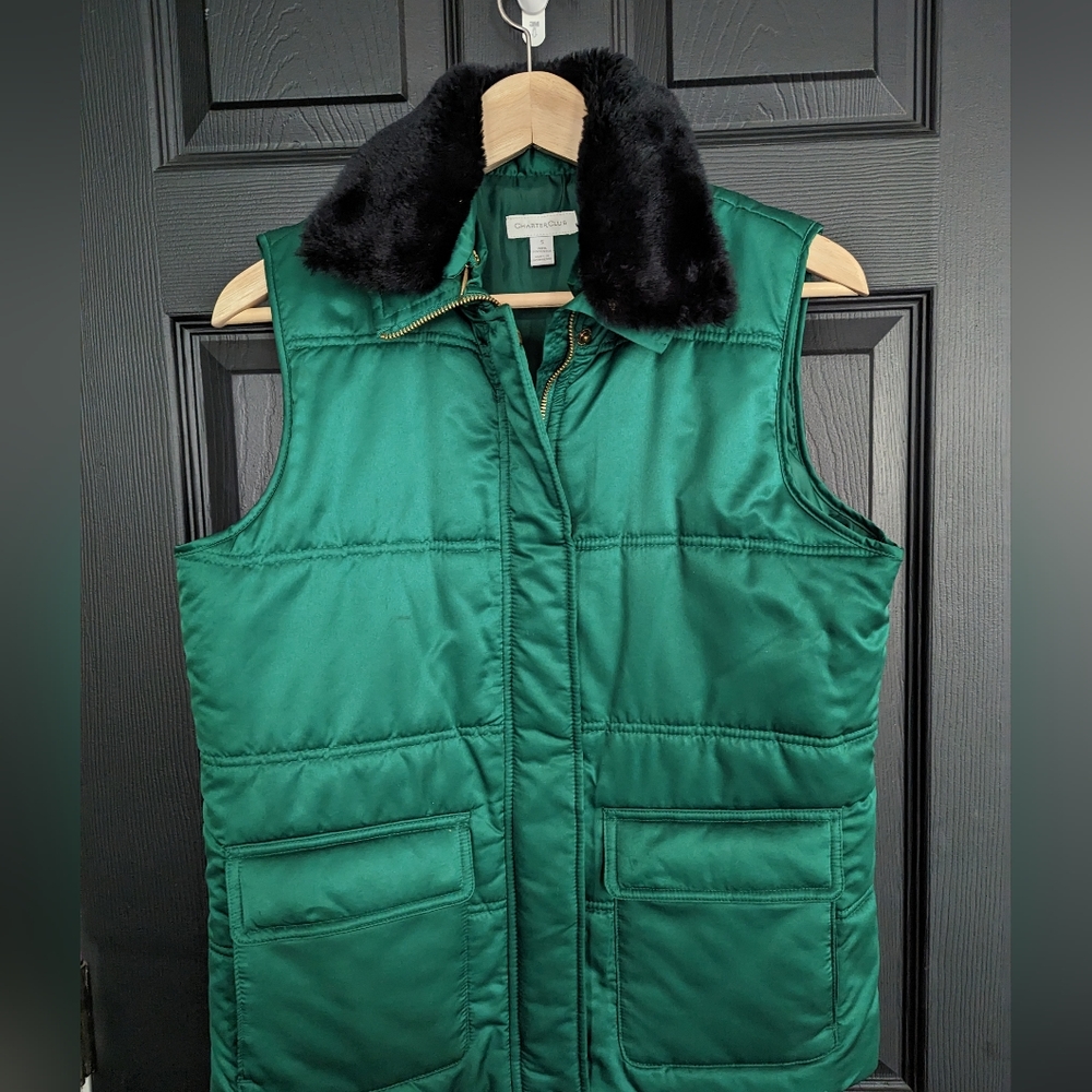 Charter Club Emerald Green Winter Ski Vest Jacket